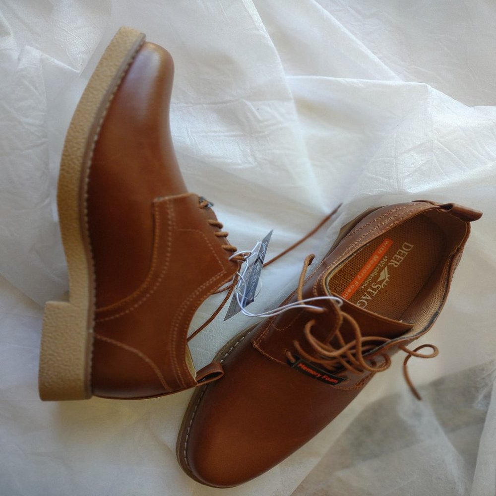 Deer Stags Men's Brown Mitchell Lace-up Shoes  SIZE 10.5 M NEW